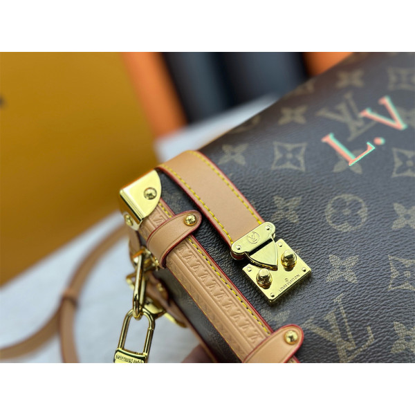 Louis Vuitton, Side Trunk, Women's Bag, Brown