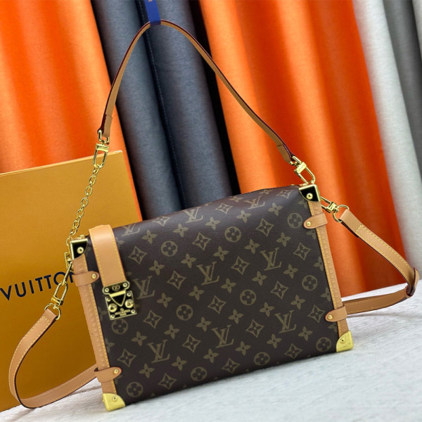Louis Vuitton, Side Trunk, Women's Bag, Brown