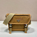 Prada, Re-Nylon Saffiano, Men's Bag, Camel