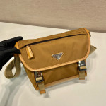 Prada, Re-Nylon Saffiano, Men's Bag, Camel