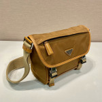 Prada, Re-Nylon Saffiano, Men's Bag, Camel