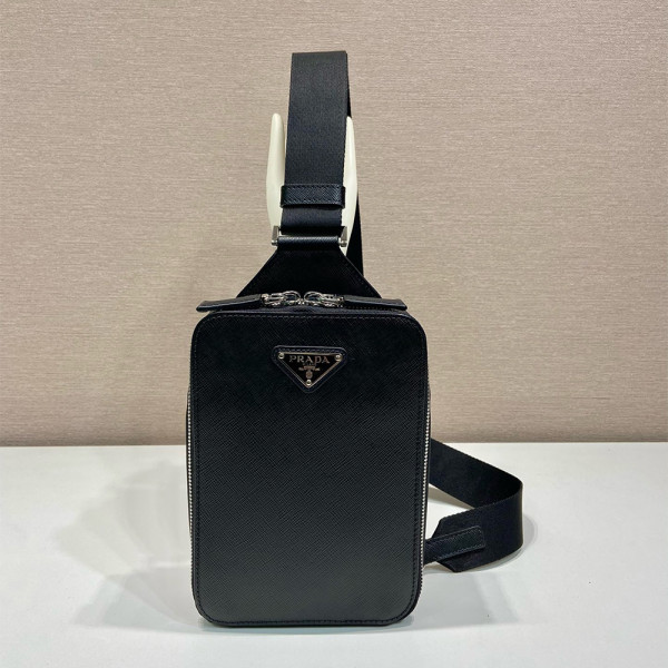 Prada, Brique, Heren Tas, Zwart