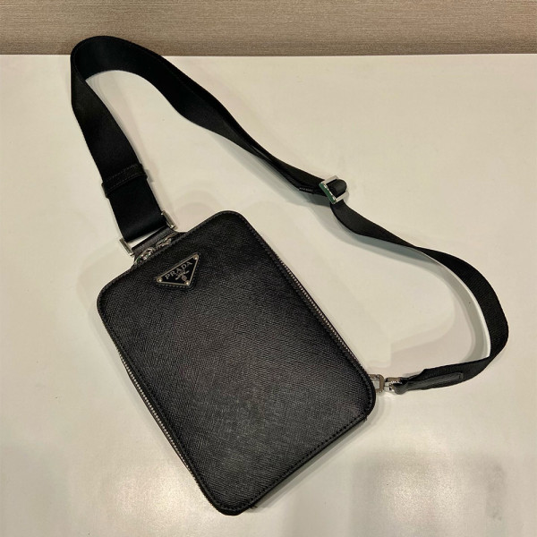Prada, Brique, Heren Tas, Zwart