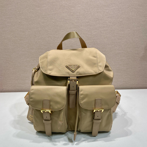 Prada, Re-Nylon, Women's Backpack, Camel