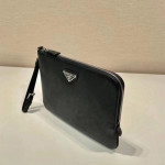 Prada, Clutch, Unisex Bag, Black