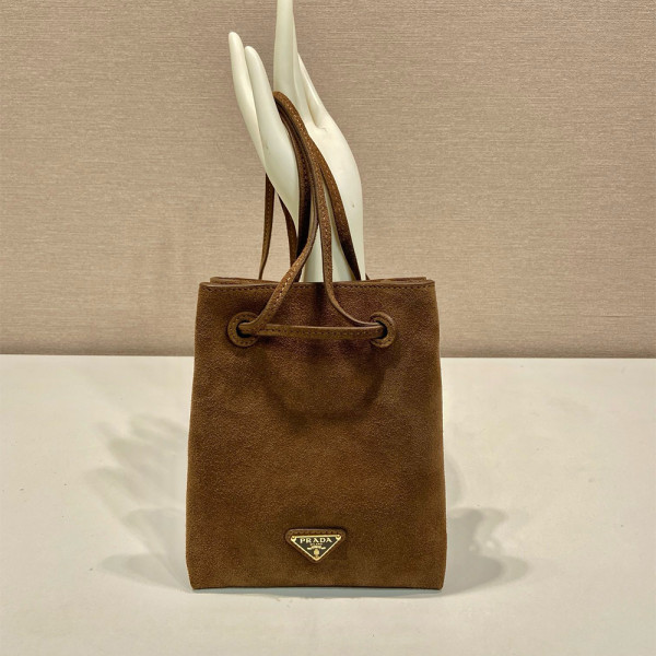 Prada, Tote, Women's Bag, Suede