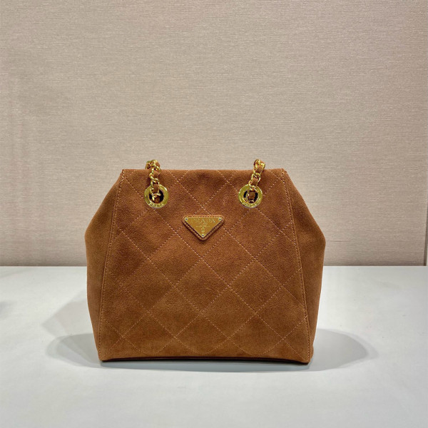 Prada, Tote, Women's Bag, Suede