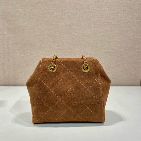 Prada, Tote, Women's Bag, Suede