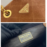 Prada, Tote, Women's Bag, Suede