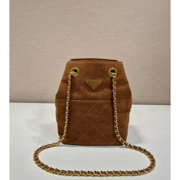 Prada, Tote, Women's Bag, Suede