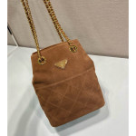 Prada, Tote, Women's Bag, Suede