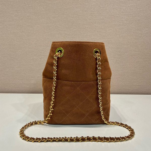 Prada, Tote, Women's Bag, Suede