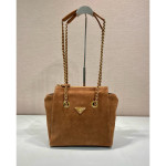 Prada, Tote, Women's Bag, Suede