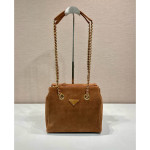 Prada, Tote, Women's Bag, Suede