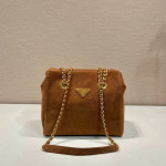 Prada, Tote, Women's Bag, Suede