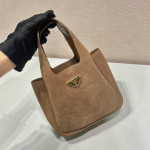 Prada, Tote, Women's Bag, Suede