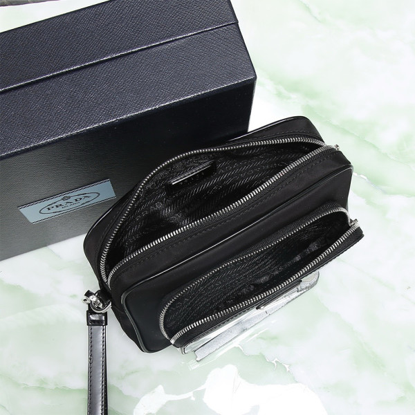 Prada, Clutch, Men's Bag, Black