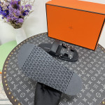 Hermes, Chypre, Men's Sandal, Black