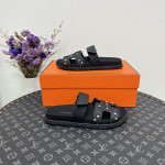 Hermes, Chypre, Men's Sandal, Black