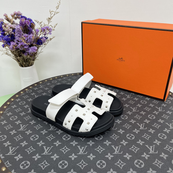 Hermes, Chypre, Men's Sandal, White