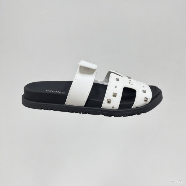 Hermes, Chypre, Men's Sandal, White