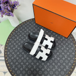 Hermes, Chypre, Men's Sandal, White