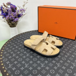 Hermes, Chypre, Men's Sandal, Camel