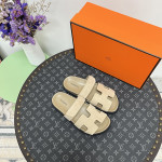 Hermes, Chypre, Women's Sandal, Beige