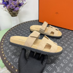 Hermes, Chypre, Women's Sandal, Camel