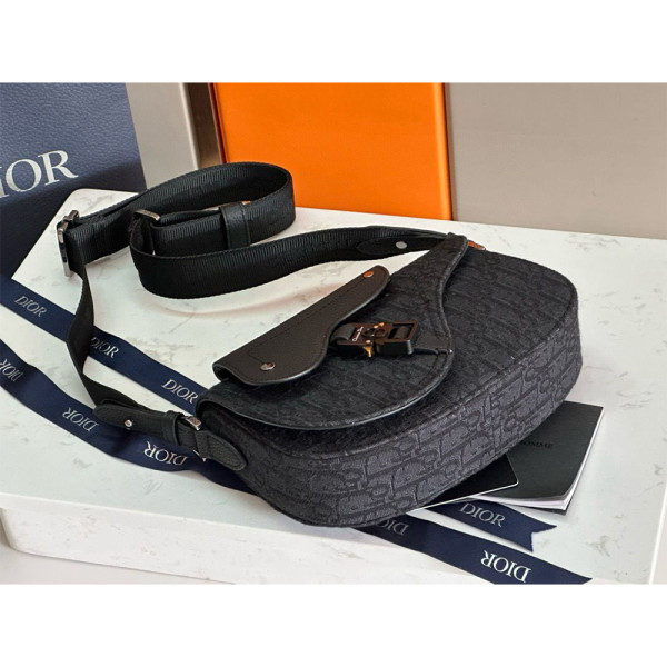 Christian Dior, Saddle, Unisex Bag, Black