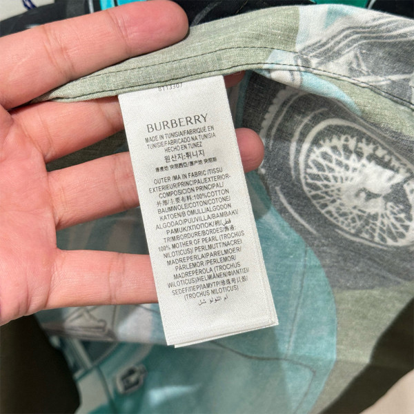 Burberry, Men's Shirt, Green