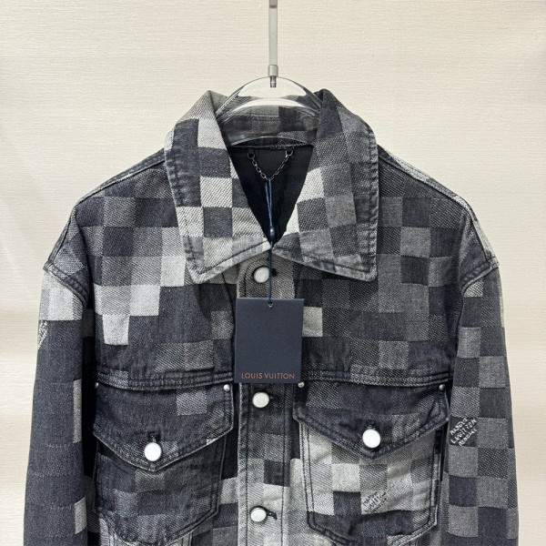 Louis Vuitton, Heren Denim Jas, Zwart
