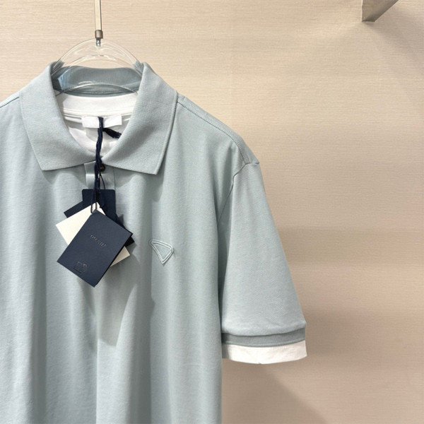 Prada, Men's Polo, Blue