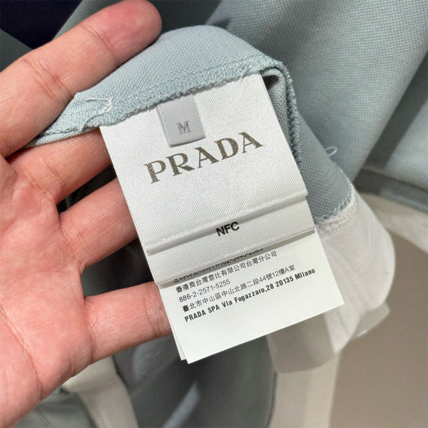 Prada, Men's Polo, Blue