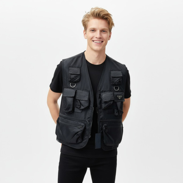 Prada, Heren Bodywarmer, Zwart