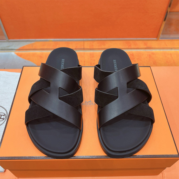 Hermes, Kazimir, Men's Slipper, Black