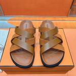 Hermes, Kazimir, Men's Slipper, Camel