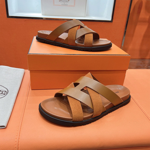 Hermes, Kazimir, Men's Slipper, Camel