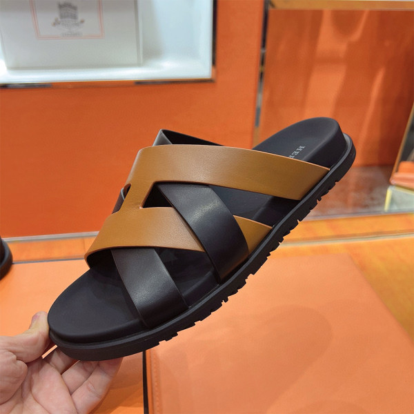 Hermes, Kazimir, Men's Slipper, Camel