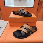 Hermes, Kazimir, Men's Slipper, Camel