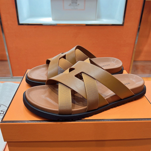 Hermes, Kazimir, Men's Slipper, Camel