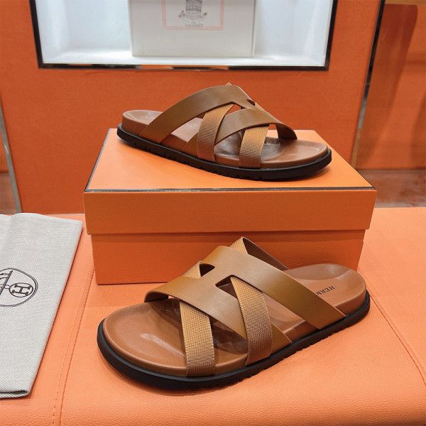 Hermes, Kazimir, Men's Slipper, Camel