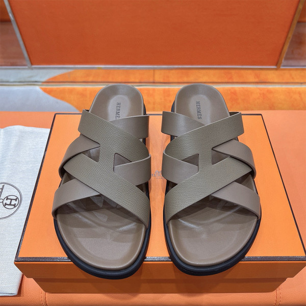 Hermes, Kazimir, Men's Slipper, Khaki