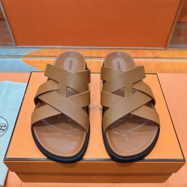 Hermes, Kazimir, Men's Slipper, Camel