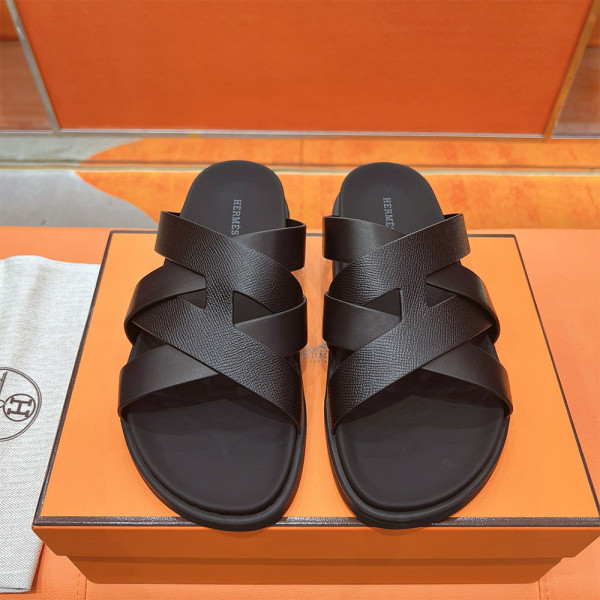 Hermes, Kazimir, Men's Slipper, Black
