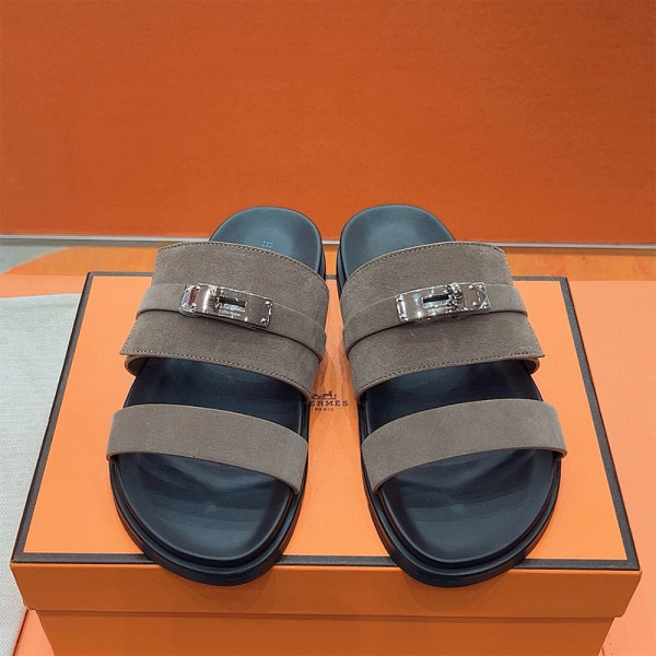 Hermes, Jackson, Men's Slipper, Brown