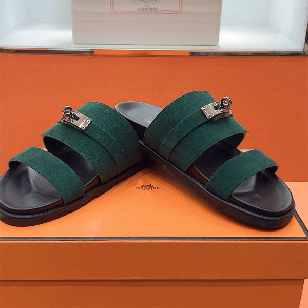 Hermes, Jackson, Men's Slipper, Green