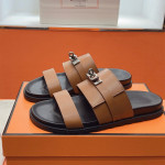 Hermes, Jackson, Men's Slipper, Brown