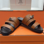 Hermes, Jackson, Men's Slipper, Brown