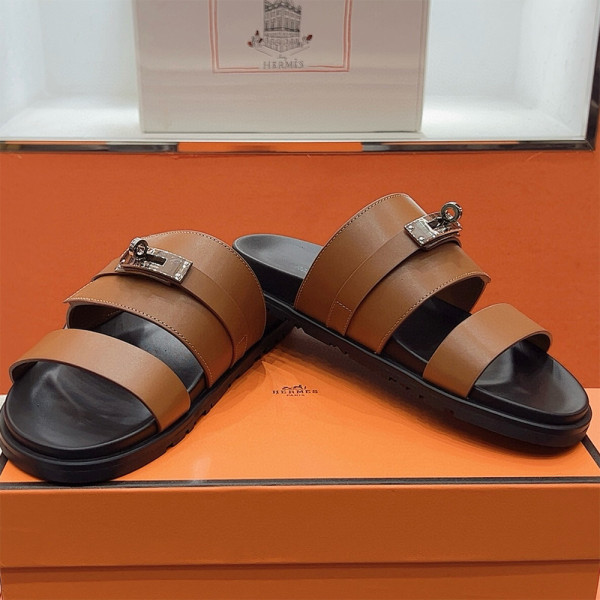 Hermes, Jackson, Men's Slipper, Brown